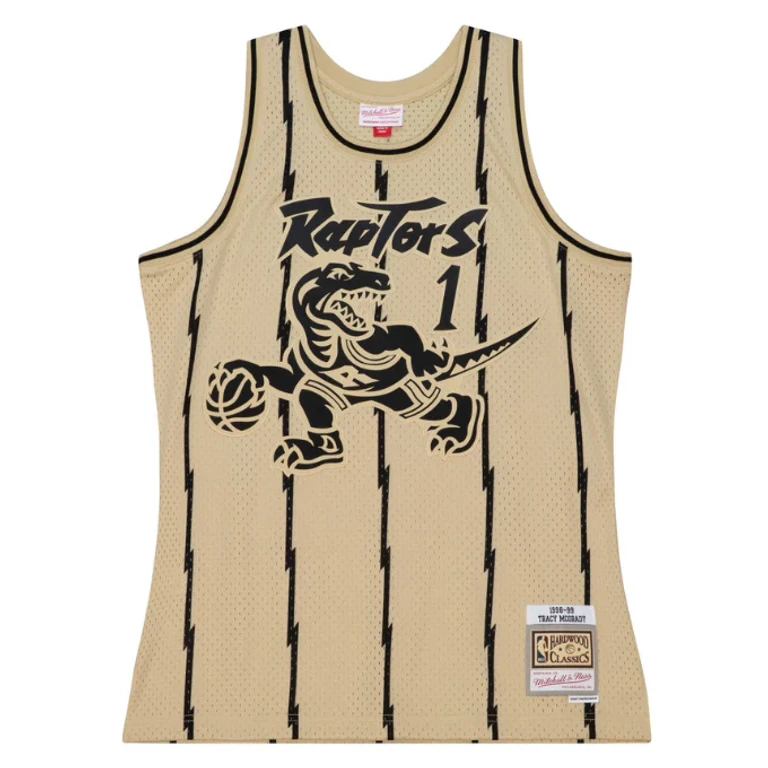 Men's Khaki Black Swingman Jersey Raptors 1998 Tracy Mcgrady Jerseys