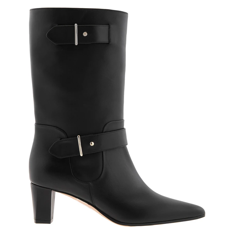 Bally Denice 55 Leather Mid-Calf Boots, Brand Size 36.5 ( US Size 6 )
