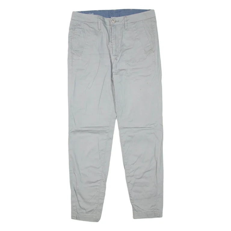 G-STAR Chino Mens Trousers Grey Slim Tapered W28 L27