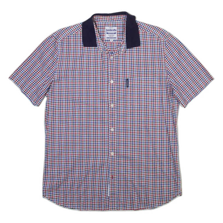 LAMBRETTA Mens Shirt Blue Check L
