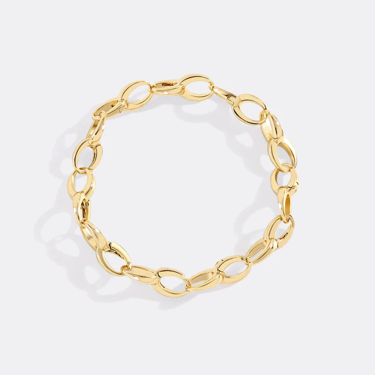 Bold Cable Link Charm Bracelet