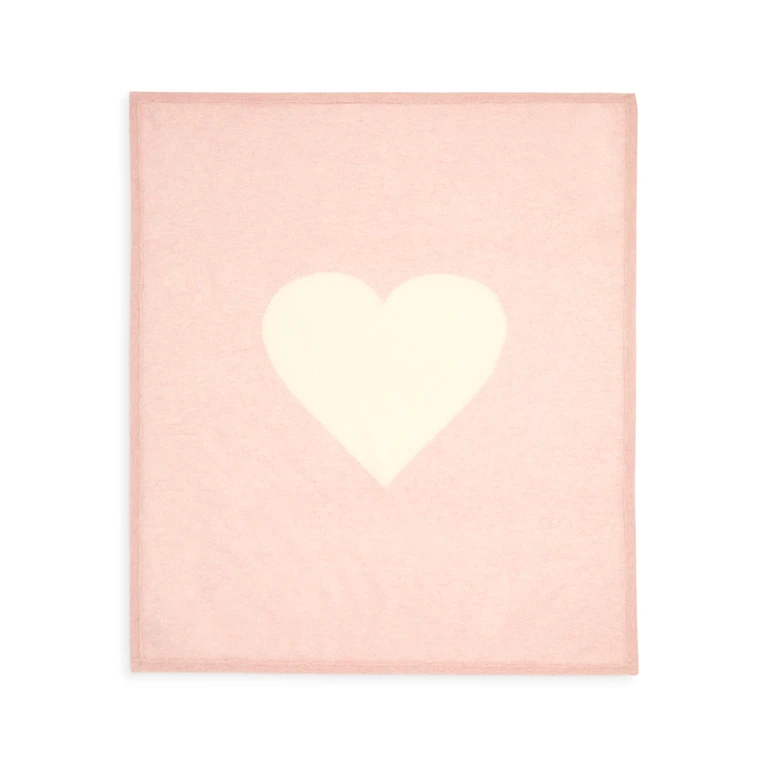 Bloomie's Girls' Heart Graphic Cashmere Baby Blanket