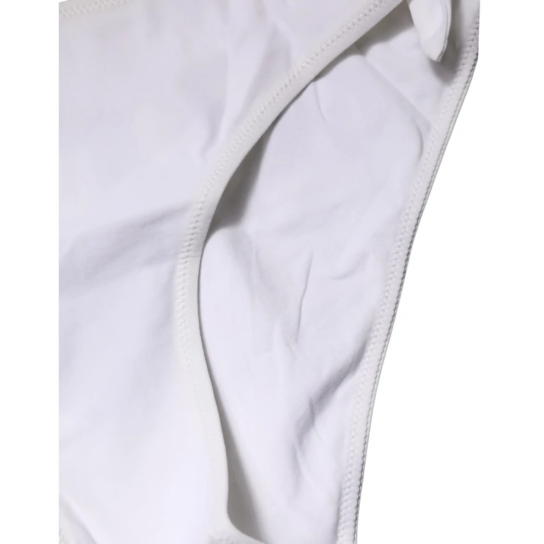 Dolce & Gabbana White Side-Tie Bikini Bottom Swimsuit Swimwear Elastane Nylon Clothing - Women