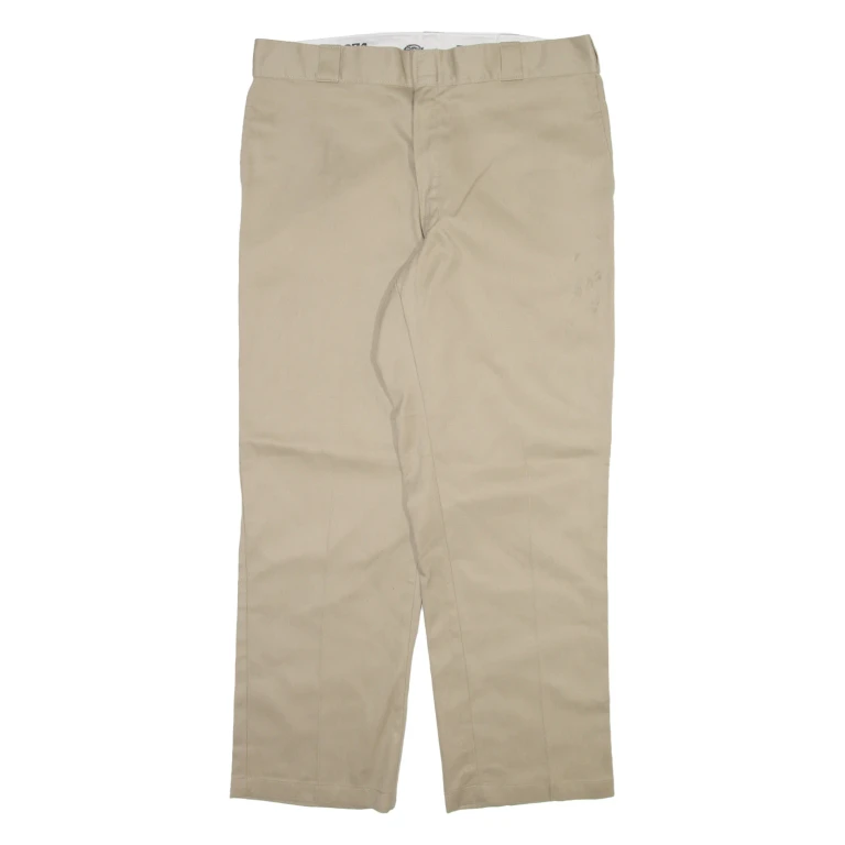 DICKIES 874 Workwear Mens Trousers Beige Regular Straight W38 L30