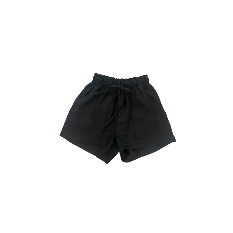Women linen shorts - Black