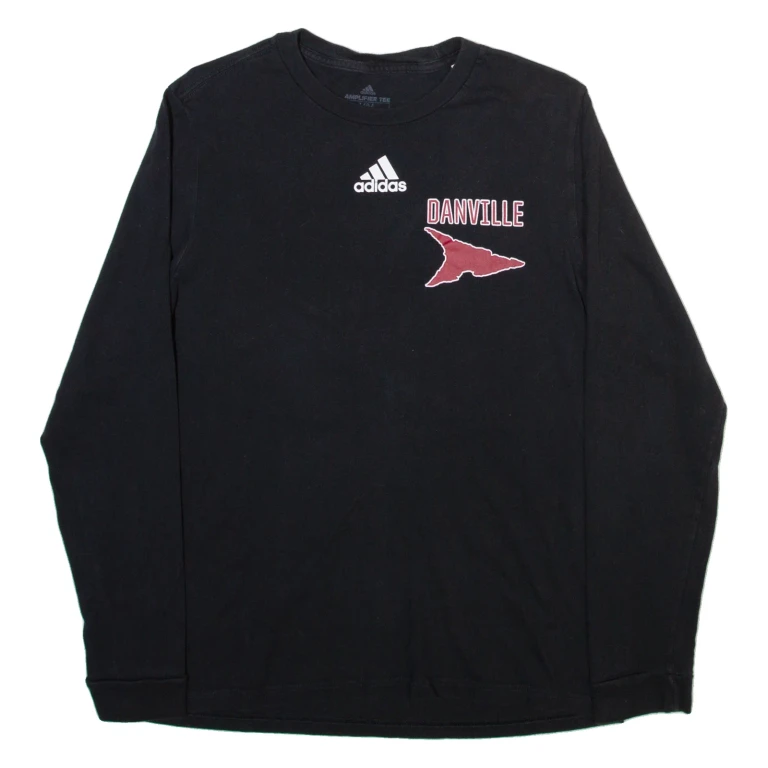 ADIDAS Mens T-Shirt Black Long Sleeve M