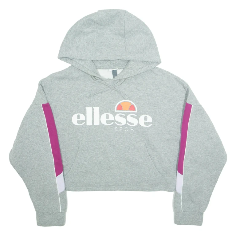 ELLESSE Cropped Womens Grey Hoodie S