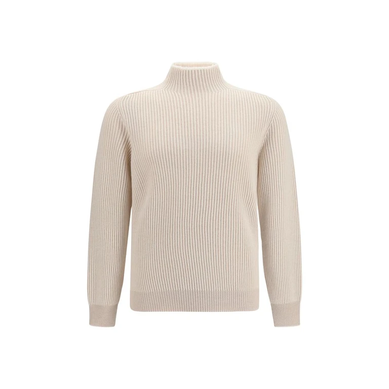 Brunello Cucinelli Beige Cashmere Turtleneck Clothing - Men