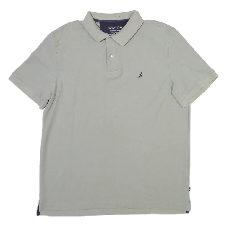 NAUTICA Mens Polo Shirt Grey L