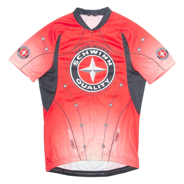 SCHWINN Cycling Mens Jersey Red 1/4 Zip M