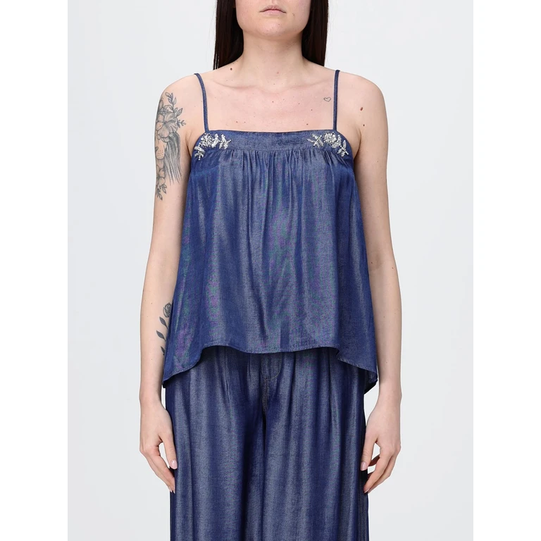LIU JO Top Woman color Denim (UA6288D489477000)