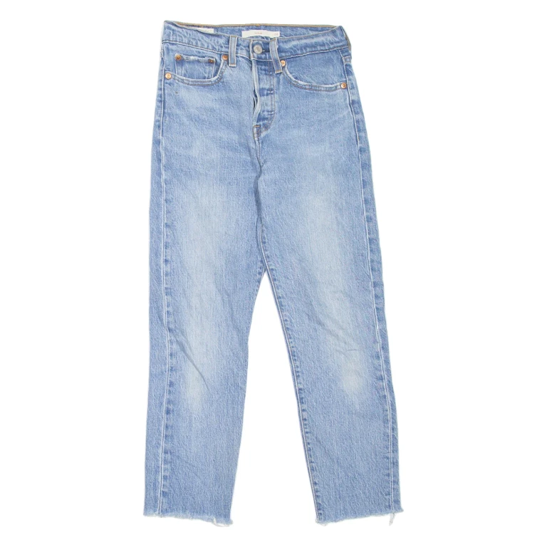 LEVI'S Wedgie BIG E Womens Jeans Blue Slim Skinny Stone Wash W24 L24