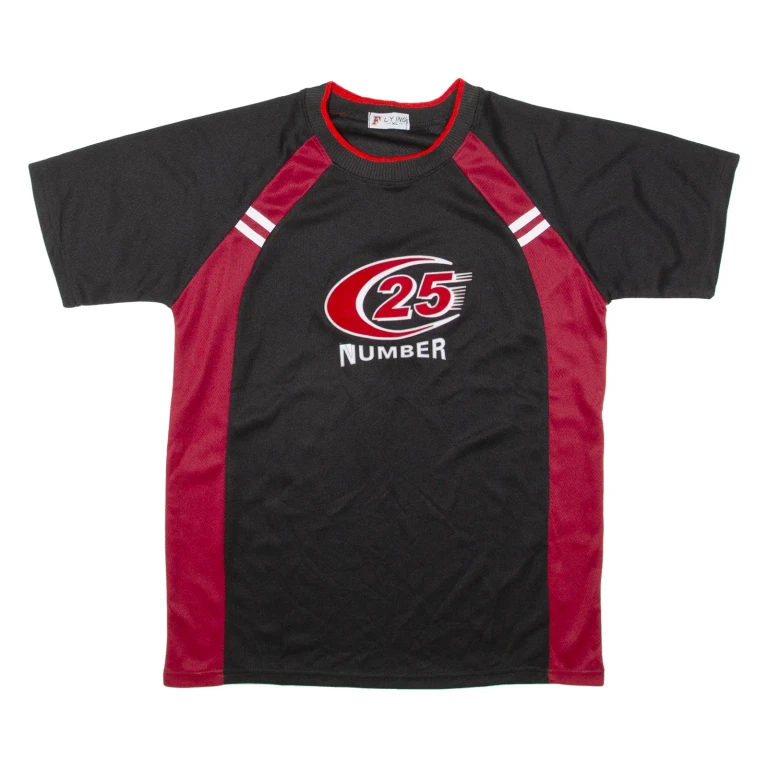 Number 25 Mens Jersey Black USA Crew Neck M
