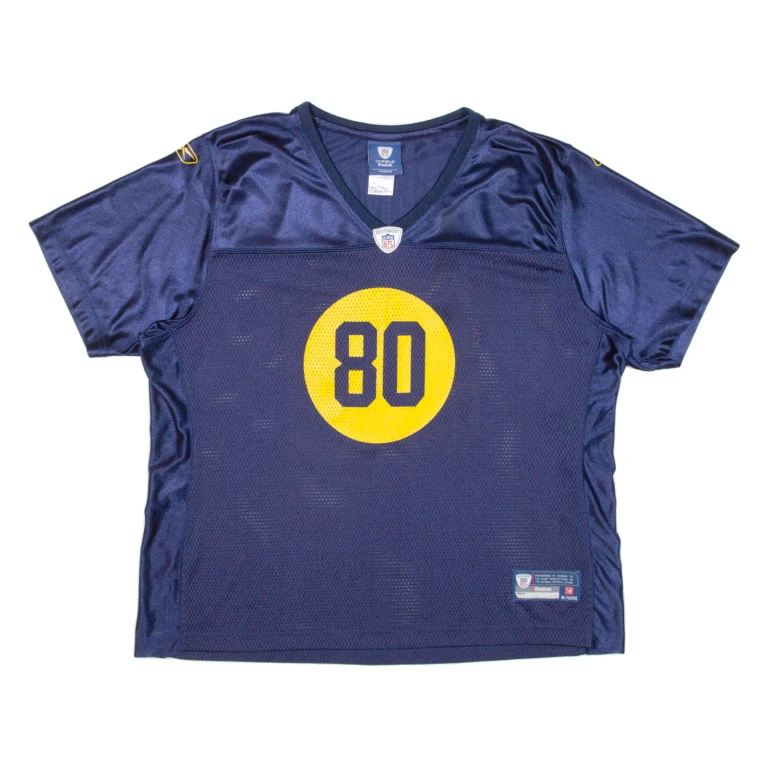REEBOK NFL Womens Jersey Blue USA V-Neck Nylon XL