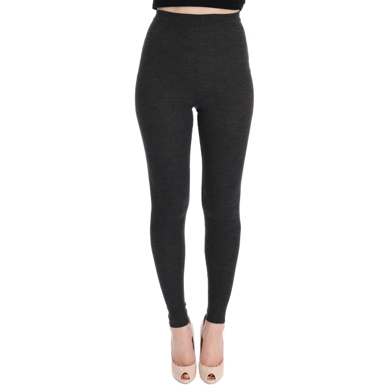 Dolce & Gabbana Gray Wool Stretch Tights Clothing - Women