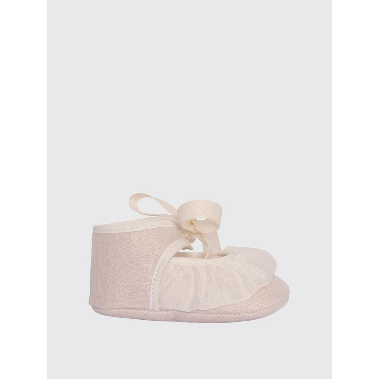 Baby Girl's Mary Jane Cotton Blend Shoes with Ruffles (0352526179)