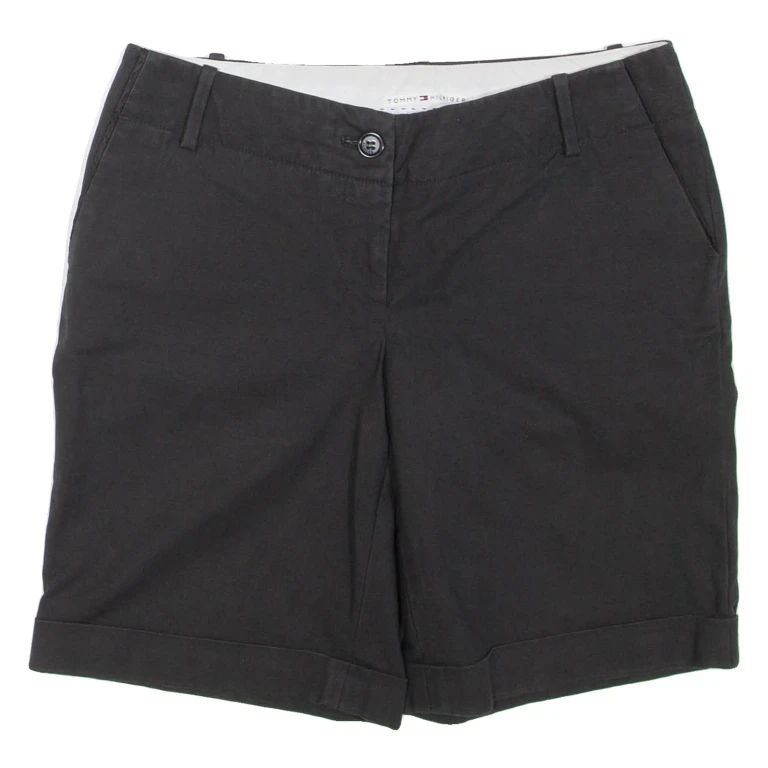 TOMMY HILFIGER Womens Chino Shorts Black M W30