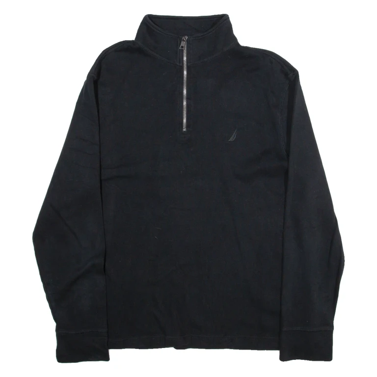 NAUTICA Womens Sweatshirt Blue 1/4 Zip XL