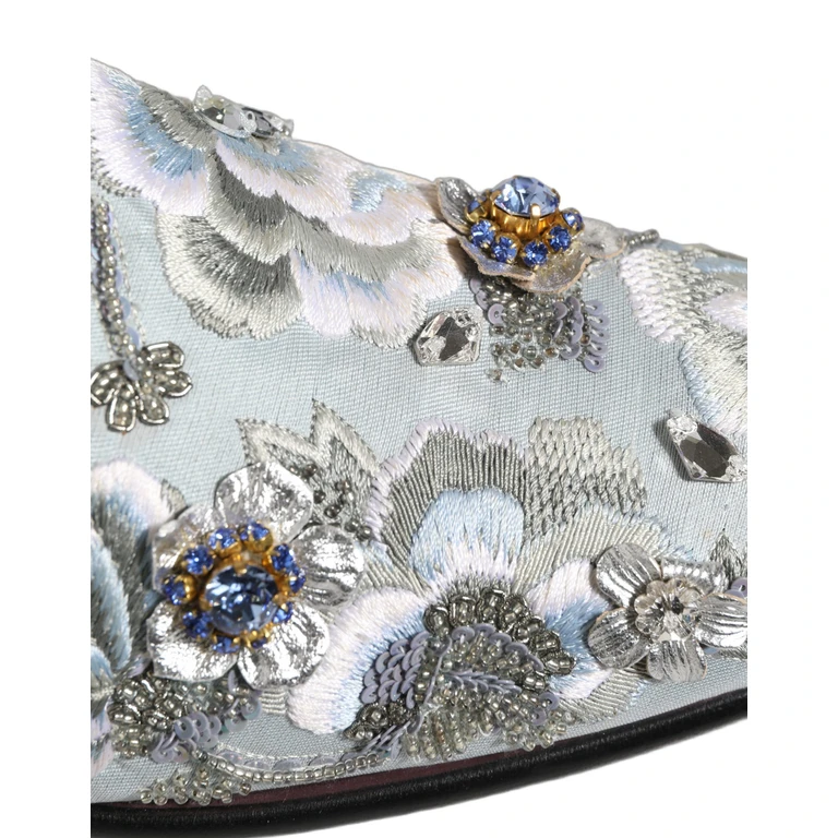 Dolce & Gabbana White Floral Embellished Men Loafers Shoes Leather - Men
