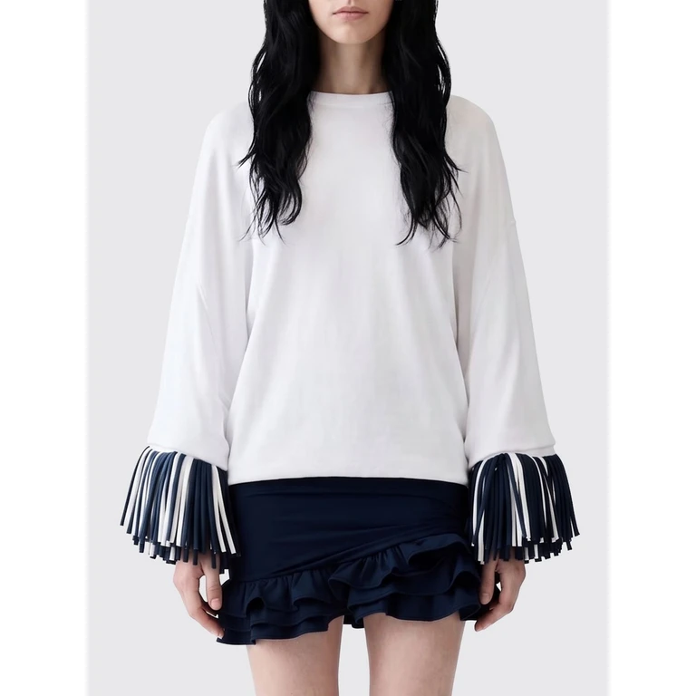 Long-Sleeved Cotton T-Shirt with Back Logo (26ETSW00594AJ00291100)