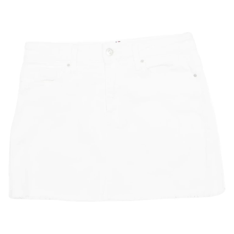 TOMMY HILFIGER Womens Mini Skirt White Short S