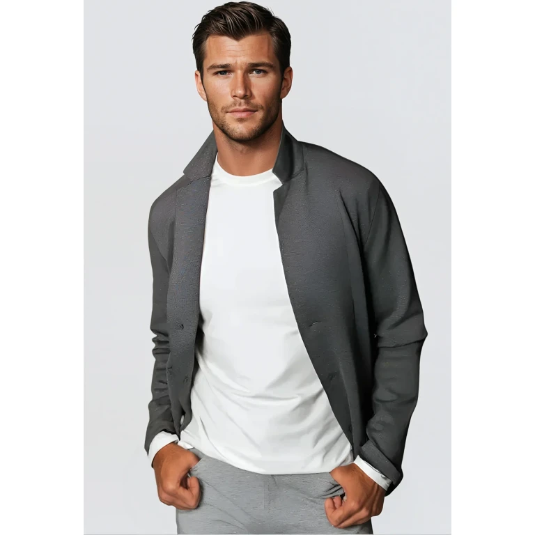 In-Flight Stretch Blazer - Charcoal Gray
