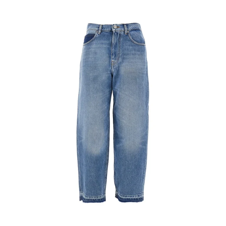 Jeans PINKO Balloon Fit con orlo sfrangiato