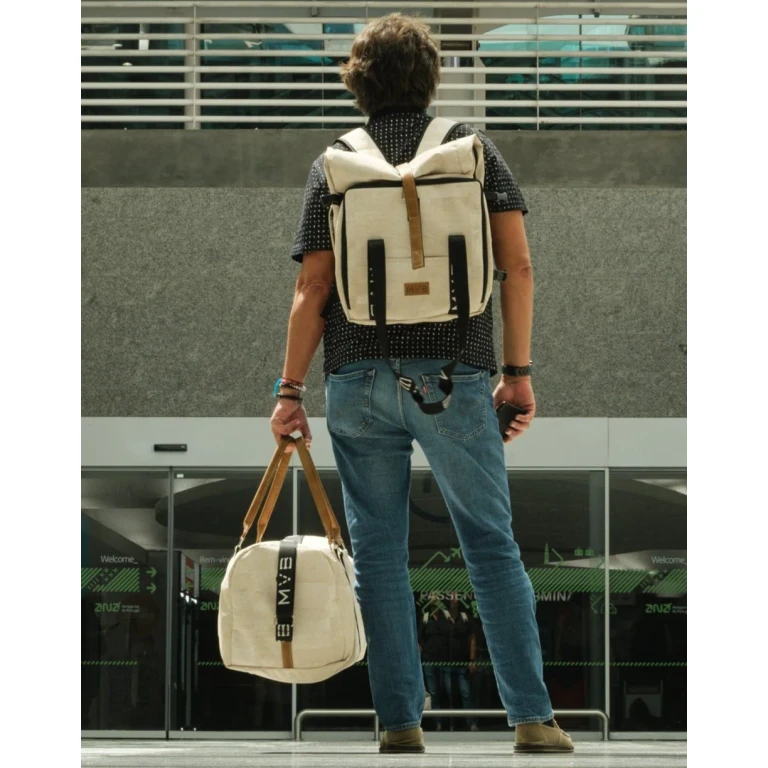 Xcape Vegan Leather Duffle Bag white