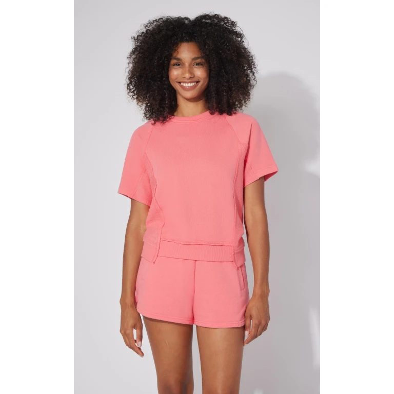 2 Pc Loop Terry Short Sleeve and Short Set