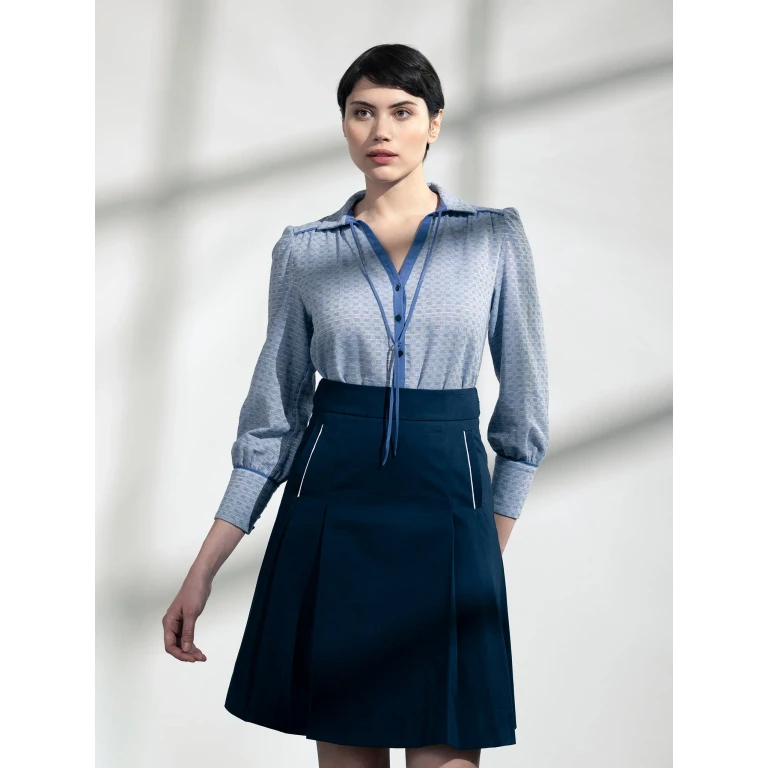 STARBOARD | Organic Cotton Pleated Skirt