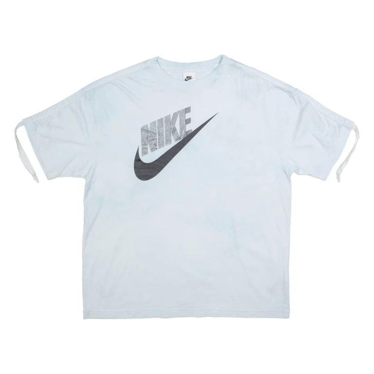 NIKE Oversized Womens Tie Dye T-Shirt Blue XS