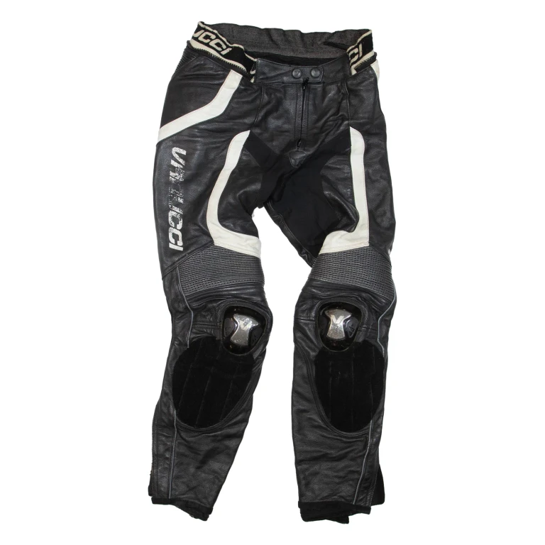 Biker Mens Leather Trousers Black Regular Skinny W30 L27