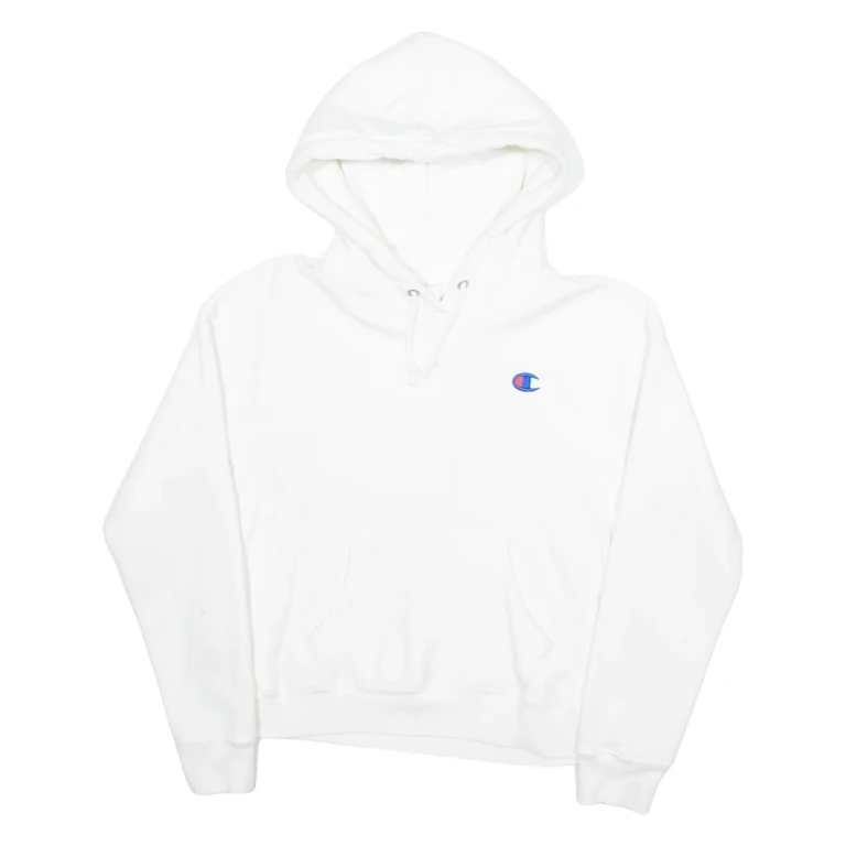 CHAMPION Mens White Hoodie S