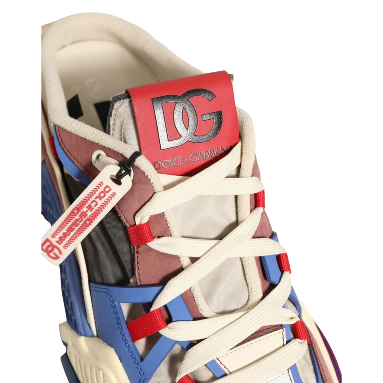 Multicolor Low Top Airmaster Sneakers Shoes Nylon Viscose Lamb Calfskin - Men
