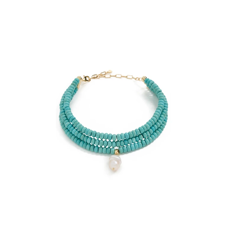 Ettika Marina Layers Turquoise Necklace Turquoise One Size