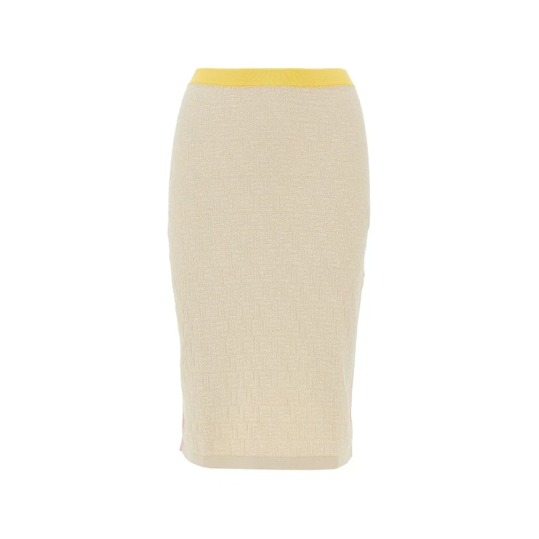 FENDI FF jacquard knit midi skirt Woman 40