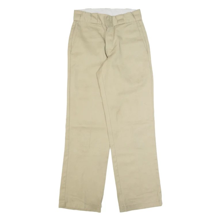 DICKIES Workwear Mens Trousers Beige Regular Straight W26 L30