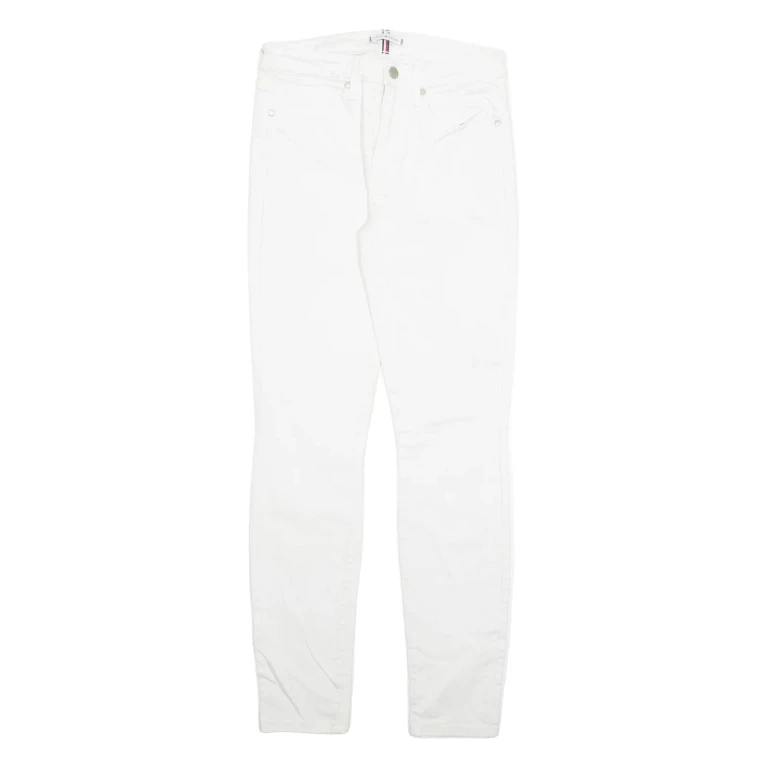 TOMMY HILFIGER Mens Jeans White Regular Skinny W28 L32