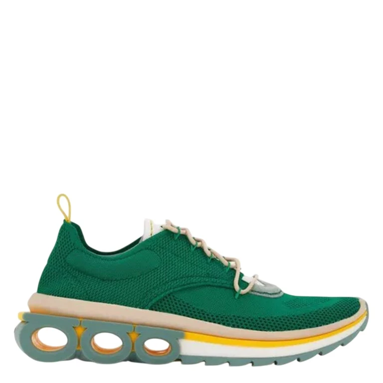 Nima Knit Gancini Low-Top Sneakers, Size 10