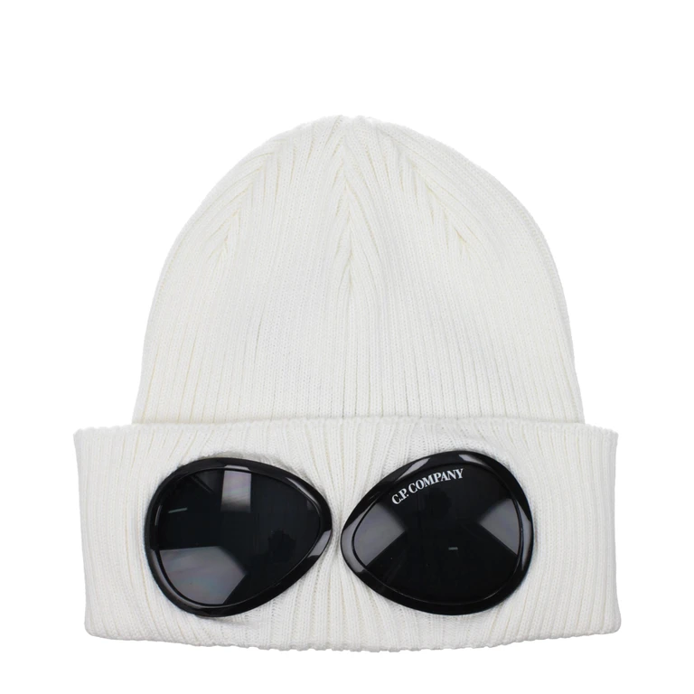 C. P. Company White Cotton Beanie Accessory - Men