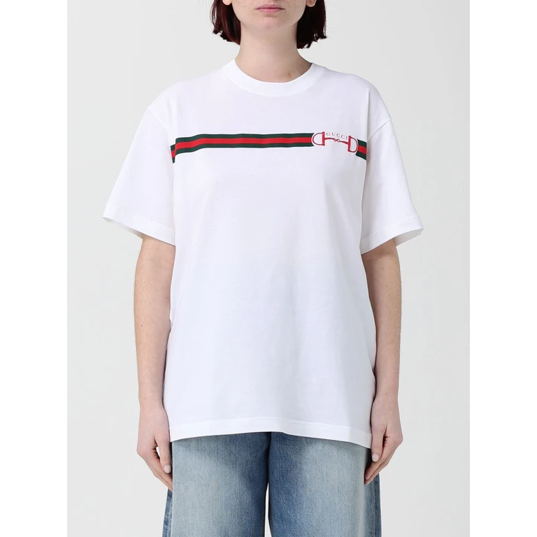 T-shirt Gucci con logo e righe