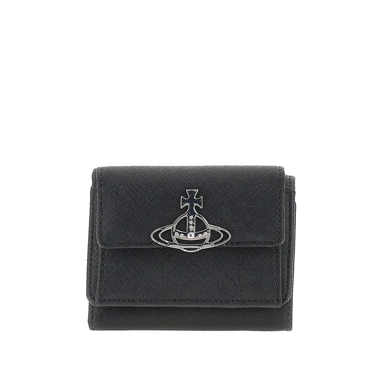 VIVIENNE WESTWOOD Saffiano leather small wallet Woman One Size