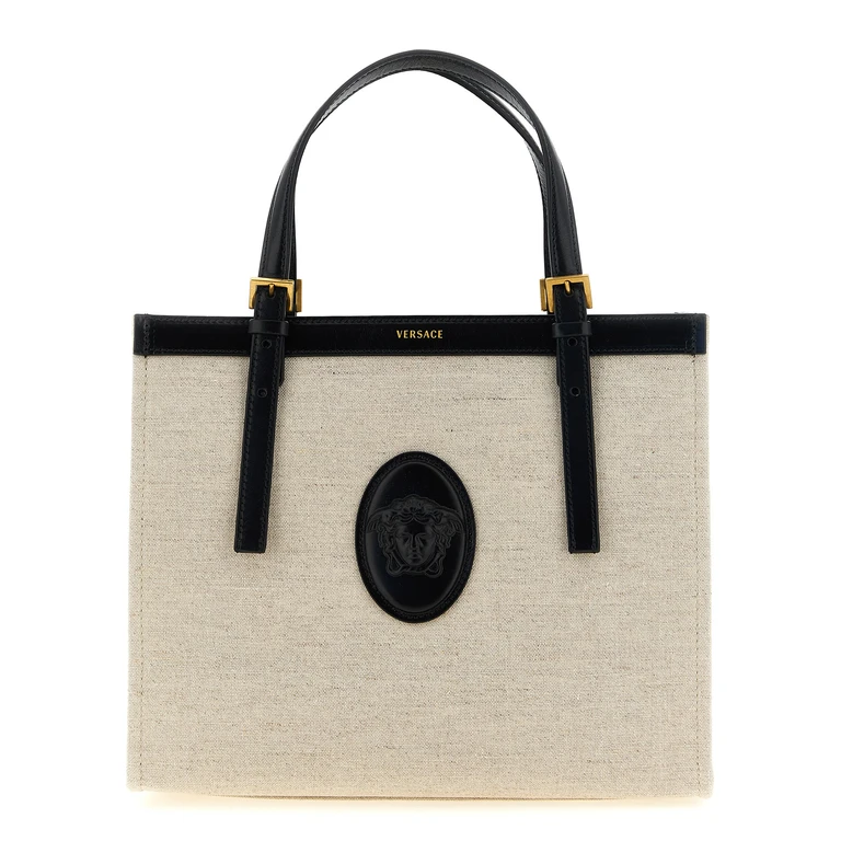 Versace Beige Leather Tote Bag - Women