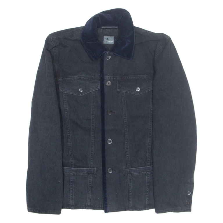 LIZ WEAR Denim Womens Chore Jacket Black M