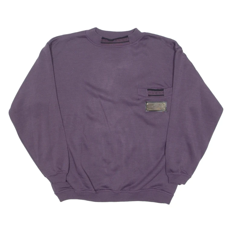 POP LINE Mens Sweatshirt Purple Crew Neck S