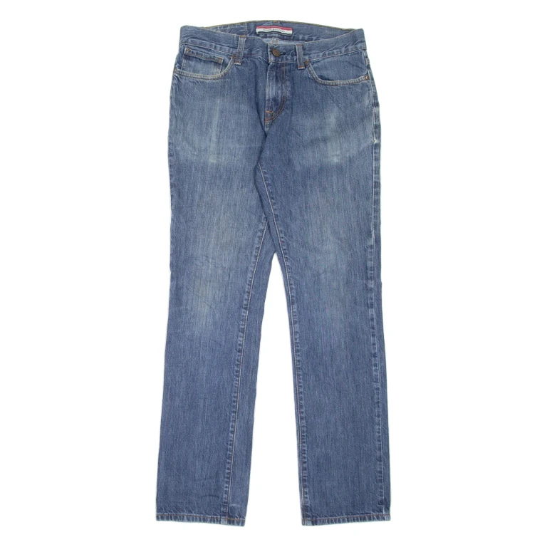 TOMMY HILFIGER Mens Jeans Blue Slim Straight Stone Wash W30 L32