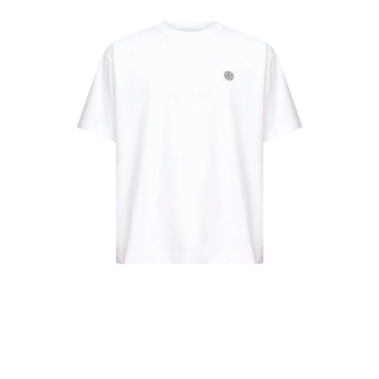 T-shirt de algodão Stone Island com logotipo