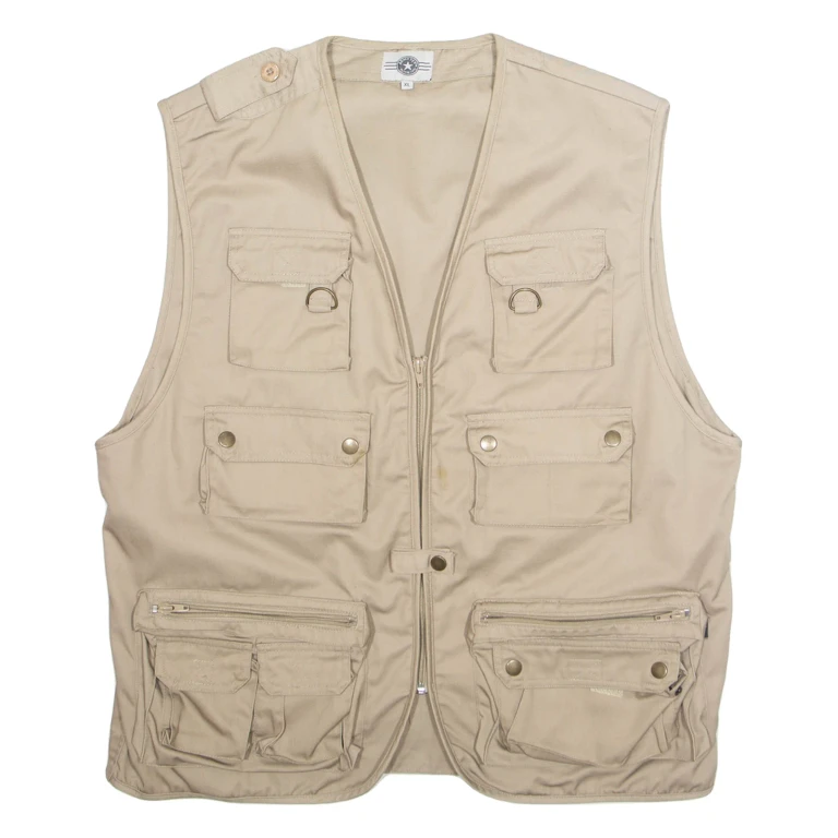ARMY TEX Mens Gilet Beige XL