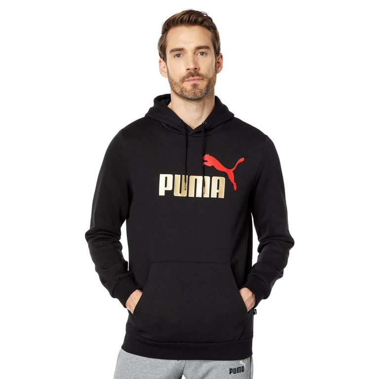 Men's Essential+ Big Logo Hoodie Fleece Sweaters
