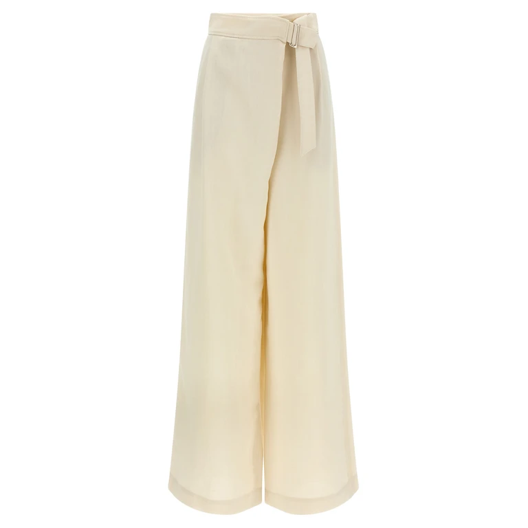 Brunello Cucinelli White Viscose Casual Pants - Women